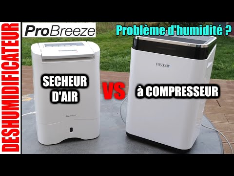 Pro Breeze Déshumidificateur d'air desséchant sécheur d'air VS à  compresseur problème d'humidité 