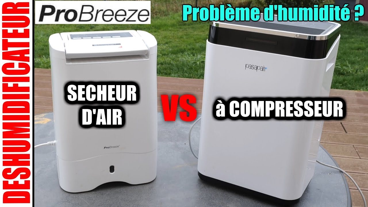 Pro Breeze Déshumidificateur d'air desséchant sécheur d'air VS à  compresseur problème d'humidité 