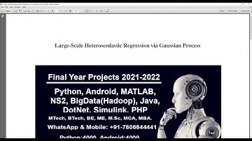 Large Scale Heteroscedastic Regression via Gaussian Process