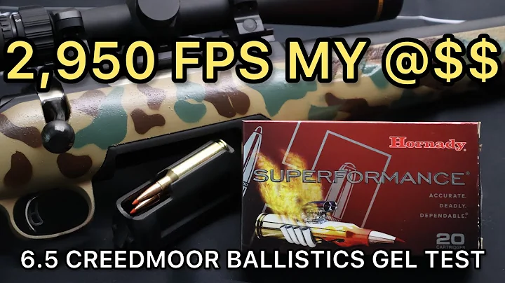 6.5 Creedmoor Hornady SUPERFORMANCE 129gr SST Ballistics Gel Ammo Test