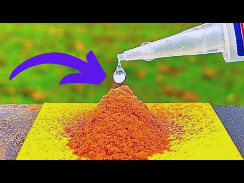 Reaction of super glue and sawdust (Quick solution for damaged wood) [Woodworking Tips]