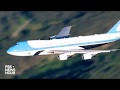 Air Force One does a flyover at Mt. Rushmore