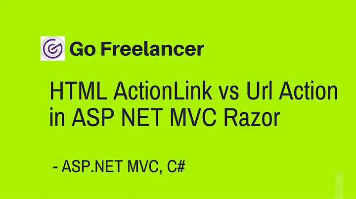 HTML ActionLink vs Url Action in ASP NET MVC Razor
