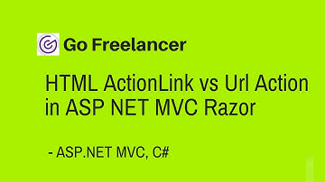 HTML ActionLink vs Url Action in ASP NET MVC Razor