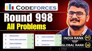 Codeforces Round 998 Solution Discussion | ABCDEFG
