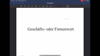 Derivativer Geschäfts- Oder Firmenwert L Externes Rechnungswesen - Bwl