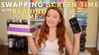 swapping screen time for reading time 📱➡️📚 | spoiler free reading vlog