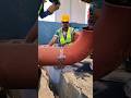 Ref:l9eRAZx9-60 How to fit-up 12" pipe to 90� elbow #youtubeshorts #pipeline #fitter #fitup #fitting #dasfabrication