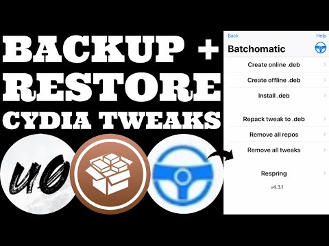 How to backup & restore Cydia tweaks with Batchomatic iOS 14 & lower | Backup Tweaks iOS 14 | 2021