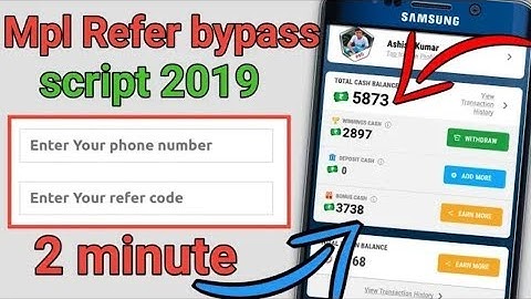 #NoRoot MPL refer bypass script | otp bypass | mpl unlimited refer trick