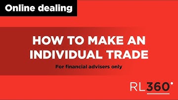 How to Make an Individual Trade Using RL360