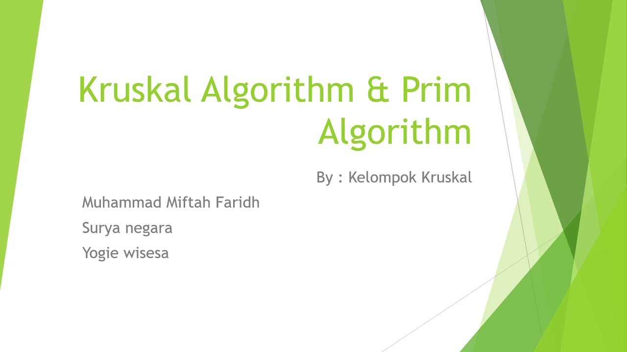 Prim & Kruskal Algorithm - Indonesia - YouTube