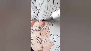 Drawing ✨Gohan Beast✨ in 1 hour vs. 10 hours (Part-2)😳 #shorts