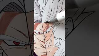 Drawing ✨Gohan Beast✨ In 1 Hour Vs. 10 Hours (Part-2)😳 #Shorts