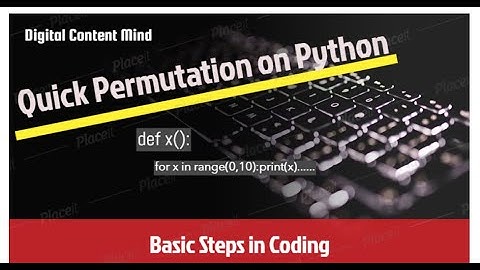 Learning Python (Applying Permutation)