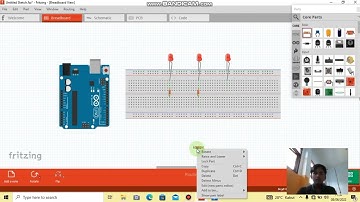 (simulasi trafic light) menggunakan arduino Uno r3 menggunakan apk fritzing