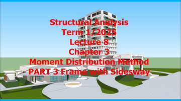 08 Ch 3 Moment Distribution Part 3 Frames Structural Analysis Term 1 2025 July 23 2025
