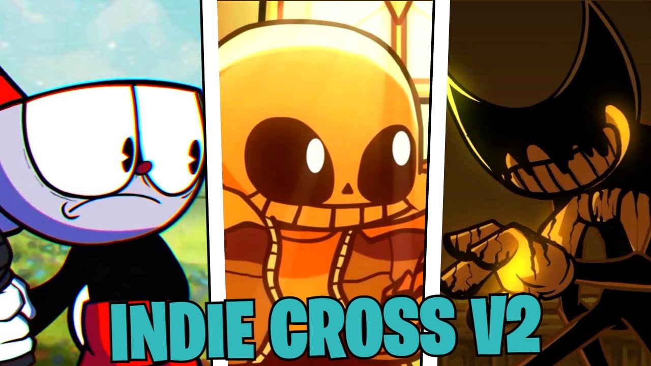 FNF INDIE CROSS ALL CUTSCENES - YouTube