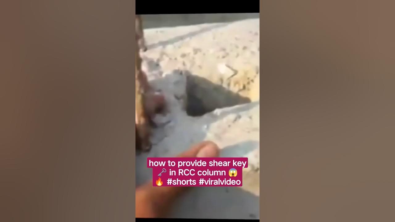 how to provide shear key 🗝️ in RCC column 😱🔥 shorts viralvideos 