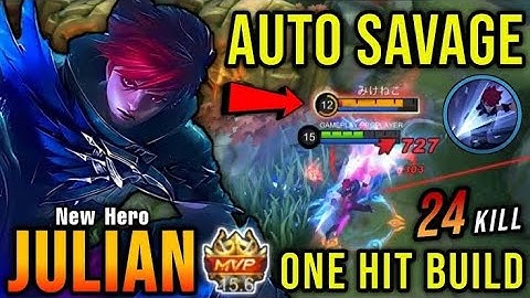 ONE SHOT!! New Hero Julian - Build Julian Top Global Player ~ Mobile legends  #mlbb