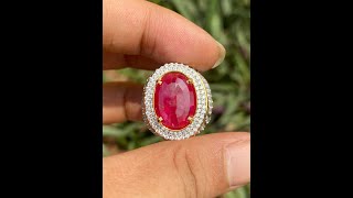 Natural 5.85ct red ruby heat mozambique micro