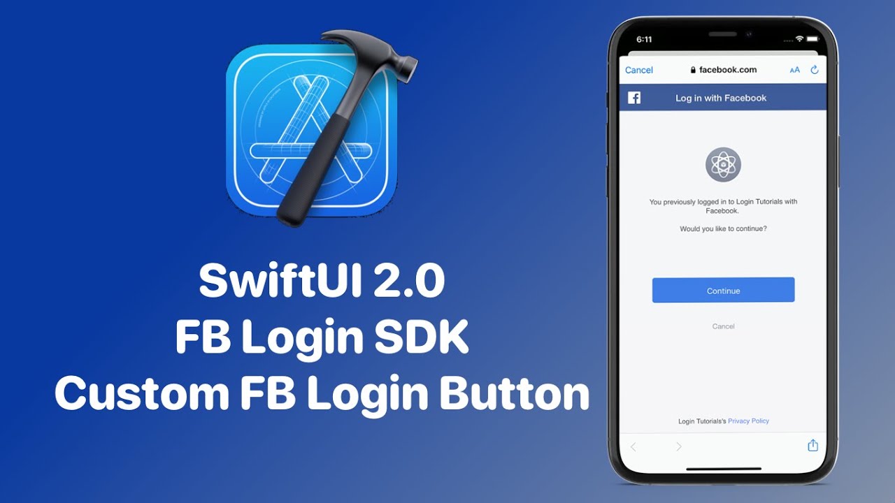 SwiftUI 2.0 FB Login SDK - SwiftUI 2.0 Facebook Login | SwiftUI Custom FB Login Button 