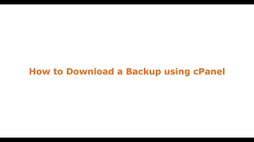 How to Download a Backup using cPanel