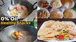 बिना 1 बूंद OIL में फ्राई किये बस मिनटों में बनाये Fluffy और Crunchy Fryums और पापड़ | NO OIL SNACKS