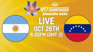 LIVE - Argentina v Venezuela | FIBA U17 South American Women's Championship 2025 | FINAL