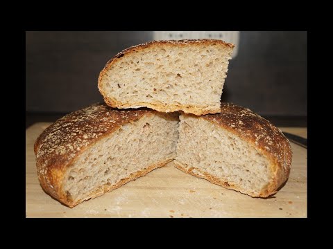 ПРОСТОЙ РЖАНОЙ ХЛЕБ БЕЗ ЗАМЕСА .Получается у ВСЕХ! Пористый мякиш,хрустящая корочка!