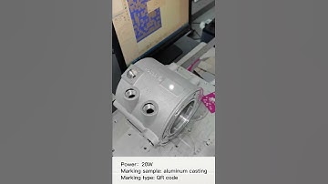 Fiber laser marking machine marks on the aluminum casting!
