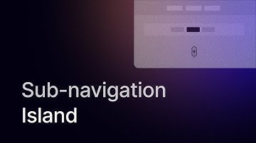 Island Sub-navigation Component for Breakdance Builder