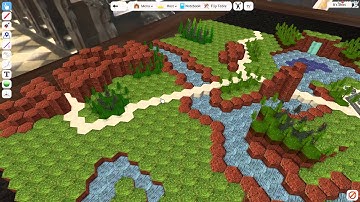 Riverfront 2v2/3v3/4v4 - Battletech custom map (tabletop simulator) made by Shas