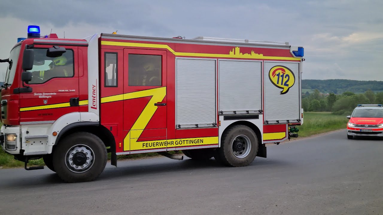 [Teil2/Großbrand auf Deponiegelände] Einsatzfahrten BF Göttingen, OF Weende, OF Geismar