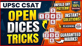 UPSC CSAT Dice Reasoning Tricks | Open &amp; Closed Dice Problems | CSAT Reasoning | Lec 2