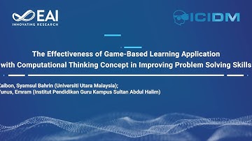 The Effectiveness of Game-Based Learning Application with Computational Thinking Concept