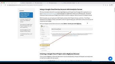 How to connect to BigQuery in Analytics Canvas using a Google Cloud Service Account