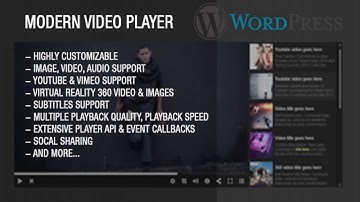 Modern Video Player For Wordpress | Codecanyon Scripts and Snippets