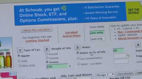SoapCalc.Net pt1: Understanding the Soap Calculator