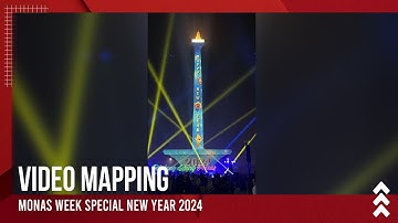 Video Mapping Monas Week Special New Year 2024