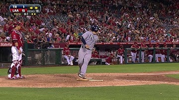 TB@LAA: Zobrist smacks an RBI single into left field
