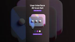 User Interface 3D Icon Set #blender3d #ui #uiux