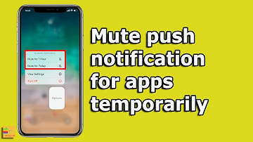 Temporarily mute push notifications for apps in iPhone