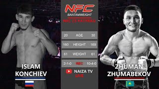 Ислам Кончиев vs. Жуман Жумабеков / Islam Konchiev vs. Zhuman Zhumabekov. NFC 23 # Atyrau