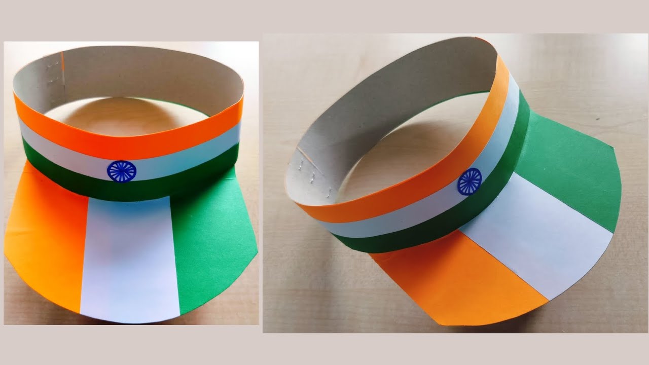 Independence Day Cap/Handmade Independence Day Cap/Tricolor Cap Making/Easy Tricolor Cap