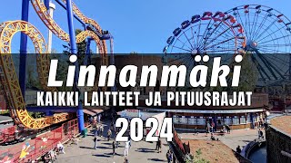 Linnanmäki - Kaikki laitteet ja pituusrajat 2024