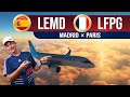 FLIGHT SIMULATOR - VOO COMPLETO LEMD (MADRID) ✈ LFPG (PARIS) de A320N FLYBYWIRE