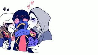 {Yaoi} Undertale AU Comic ตอน Kiss(จูบ)