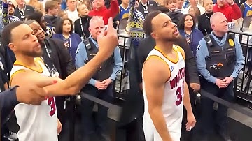 “Stephen Curry Angry After Old Man Takes Shoes from Young Fan & Instantly Checks Him!”