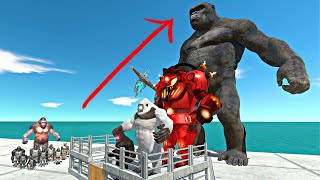 Kong Door Challenge | Mutant Primates vs Kong Evolution  Animal Revolt Battle Simulator